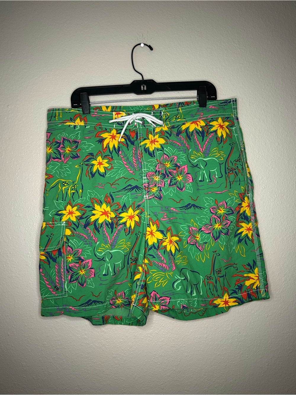 Polo Ralph Lauren Men's Large Swim Board Shorts Swimsuit Trunks Floral Tropical